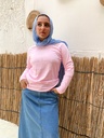 [Long-Shirt-2XL-Rose] تيشرت بيزك YANDA (روز, 2XL)