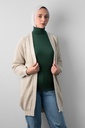 [Wool cardigan-2XL-beige] كاردجان صوف YANDA (بيج, 2XL)