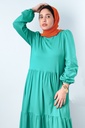 [Dress-2XL- Turquoise] فستان قطن YANDA (فيروزى, 2XL)