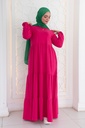 [Dress -2XL-Fuchsia] فستان قطن YANDA (فوشيا, 2XL)