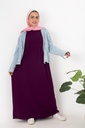 [DressBasicCut-2xl-Purple] فستان بيزك كت   YANDA (ارجواني, 2XL)