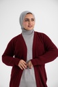 [Wool cardigan-2XL-burgundy] كاردجان صوف YANDA (نبيتى, 2XL)