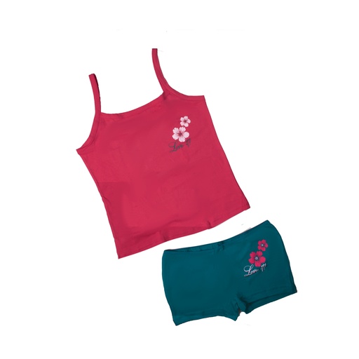 [top-73894-L] طقم توب و شورت VANILLA (فوشيا, L)