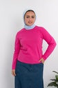 [Long-Shirt-2XL-Fuchsia] تيشرت بيزك YANDA (فوشيا, 2XL)