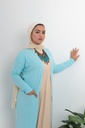 [Cardigan-light blue-2XL] كاردجان قطن YANDA (لبني, 2XL)