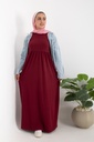 [Dress Basic Cut-2XL-burgundy] فستان بيزك كت   YANDA (نبيتى, 2XL)