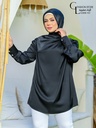 [S- bl-2XL -black] بلوزه ستان ساده FASHION STORE (اسود, 2XL)