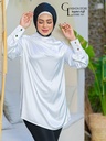 [S- bl-2XL -Off white] بلوزه ستان ساده FASHION STORE (اوف وايت, 2XL)