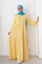 [Dress -2XL-yellow] فستان قطن YANDA (اصفر, 2XL)