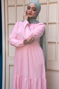 [Dress-2XL-Baby Rose] فستان قطن YANDA (بيبي روز, 2XL)