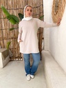 [T-shirt Over size-2XL-beige] تيشرت اوفر سايز YANDA (بيج, 2XL)