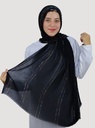 [cotton-1249] ايشارب قطن مطرز (اسود1)