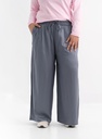 [wide-leg-Gray-2xl] بنطلون وايد ليج YANDA (رمادي, 2XL)